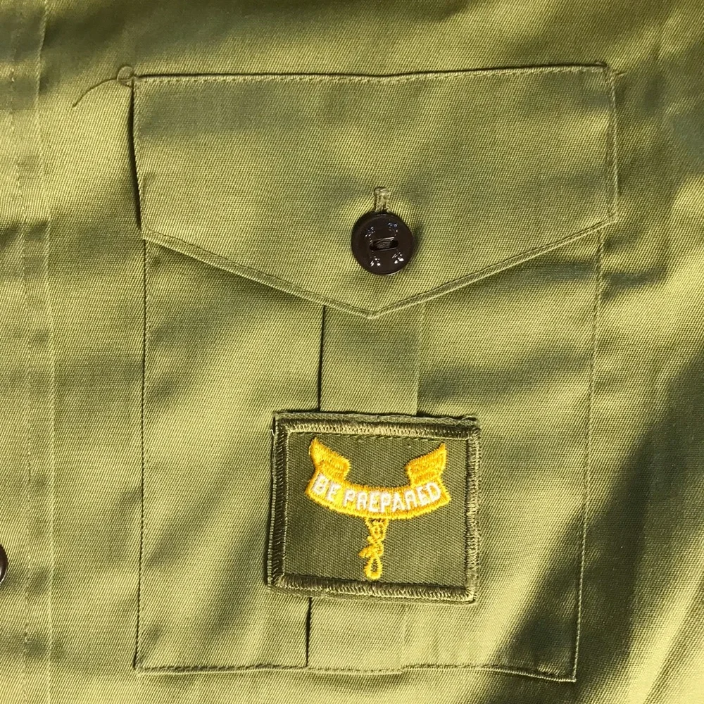 VINTAGE BOY SCOUT HAT & SHIRT with patches